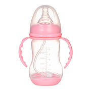 Wide Caliber PP Baby Bottle Anti-colic With Handle Straw Baby Feeding Bottle 180 240ML Optional Bulk
