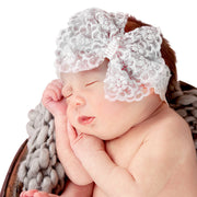 Newborn Baby Lace Bow Elastic Headband