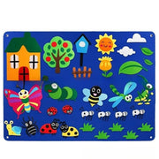 Children's Early Education 3DIY Three-dimensional Felt Game Pack Story Board Learning Board Printing Dinosaur Animal