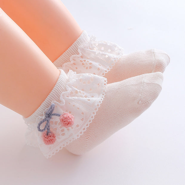 Fashion Bow Girls Lace Socks Baby