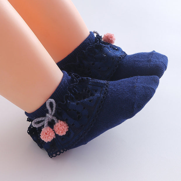 Fashion Bow Girls Lace Socks Baby